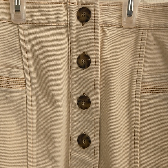 Sezane Jelena Ecru 100% Cotton Short Skirt - Picture 5 of 8